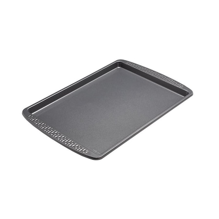 Lifetimebrands Baking Sheet, 18 in L, 13 in W, Carbon Steel, Gray 5296036