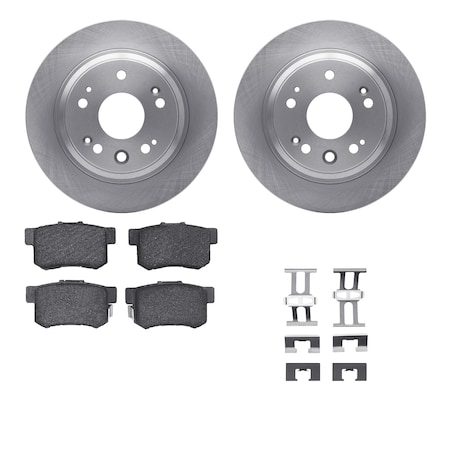 Dynamic Friction Co DFC Brake Rotor with 5000 Brake Pads and Hardware Kit 6512-58098