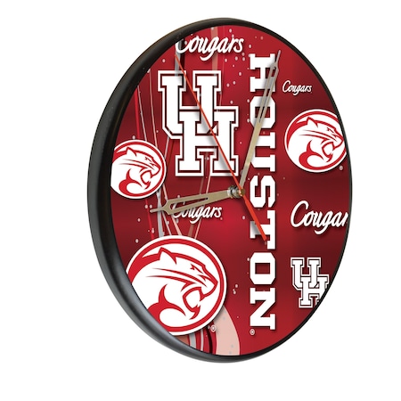 Holland Bar Stool Co University of Houston 13" Solid Wood Clock WClkPBlkHouston