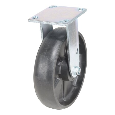 Vestil Glass Filled Nylon Rigid Caster 8 In. Diameter x 2 In. Width 1250 Lb. Capacity Black CST-VE-8X2GFN-R