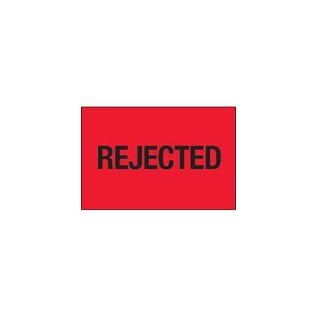 Bubblefast 2 x 3'' - ''Rejected'' Fluorescent Red Labels BFDL1135