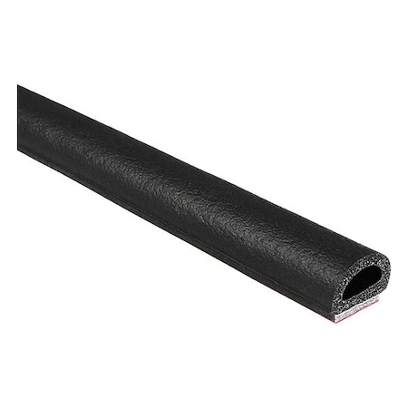 Trim Lok Inc D-Shaped Seal, Black, 500 ft L X110BTSINGLE-500