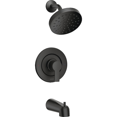 Moen Rinza Posi-Temp 1-Handle Lever Tub & Shower Faucet Matte Black 82628BL