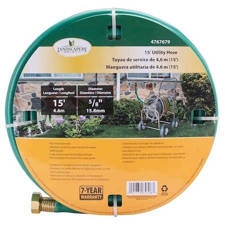 Landscapers Select 15 ft L Leader Hose, PVC Tube, Green GH-03
