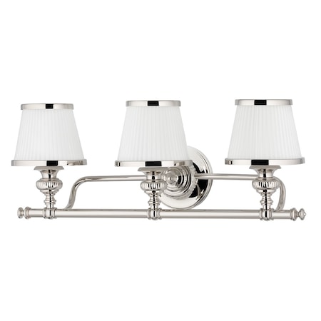 Hudson Valley Lighting Milton 3 Light Bath And Vanity 24.75 In. Polished Nickel 2003-PN