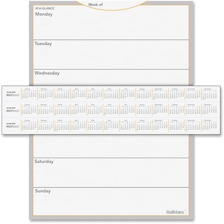 At-A-Glance Dry Erase Weekly Calendar, 18"X24", White, 18", 24", White AW503028