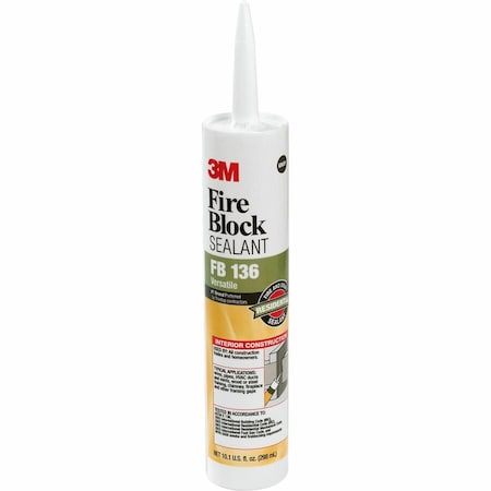3M Fire Barrier Sealant, 10.1 oz., Gray FB136