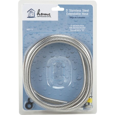 Home Impressions Chrome 7 Ft. Shower Hose 428027