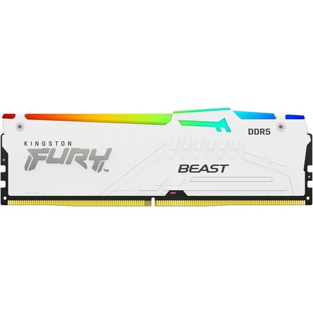 Kingston 64GB 5600MT/S DDR5 CL40 DIMM (KIT OF 2) FURY BEAST WHITE RGB XMP KF556C40BWAK2-64