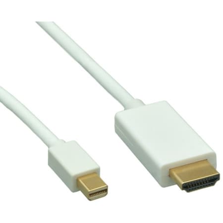 Cable Wholesale Mini DisplayPort to HDMI Cable, Mini DisplayPort Male to HDMI Male, 3 foot 10H1-62303