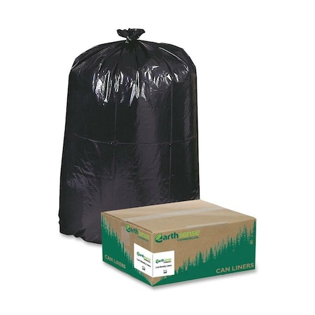 Earthsense Commercial Can Liners 5560 gal 1.25mil 38 x 58 Black 100/Carton, 100PK RNW6050