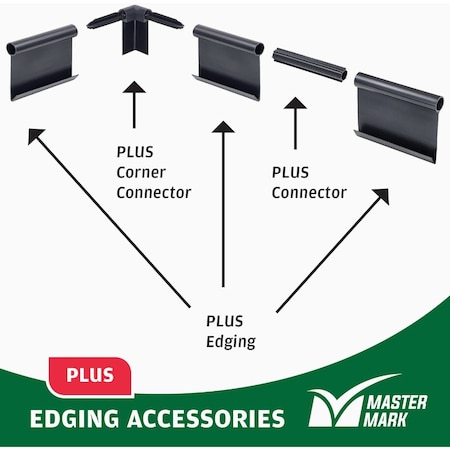 Master Mark Plus 90 Deg. Black Plastic Lawn Edging Coupler 53208