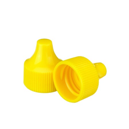 Wheaton Dropper Tip Cap, 20-410, Yellow, PK 1000 W242528-A