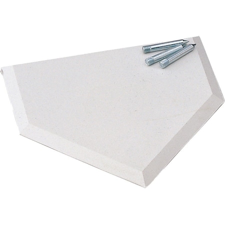 Champion Sports Home Plate, 16 in W, White 95