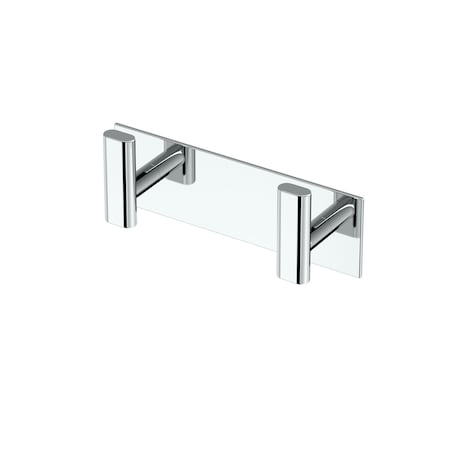 Gatco Elevate All Modern Décor 6.5" Double Robe Hook, Chrome 1283