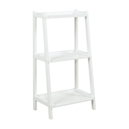 Homeroots 42" Bookcase With 3 Shelves In White 380035