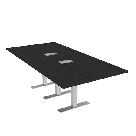 Skutchi Designs 8 Person Conference Table With Power Unit | 8' Rectangular Table | Harmony Series HAR-REC-48x96-T-U999ST19-ESIL