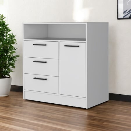 Homeroots 35" White Three Drawer Dresser 534922
