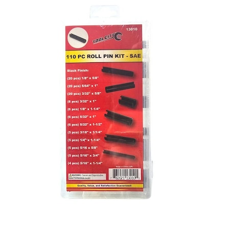 Tool City 110 PIECE ROLL PIN KIT  - SAE 13010