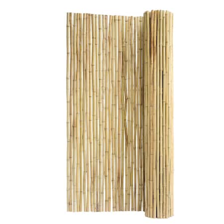 Vevor Natural Rolled Bamboo Fence Bamboo Panel 6 ft H x 8 ft L x 0.75 in D. JA-A127C