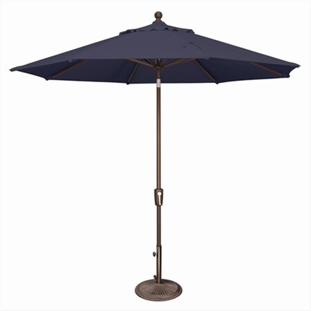 Simplyshade 9 ft. Octagon Push Button Tilt Market Umbrella  Navy SSUM92-09-00/5439