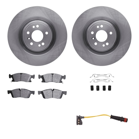 Dynamic Friction Co DFC Brake Rotor- Heavy Duty Brake Pad includes Hardware and Sensor 6422-63004