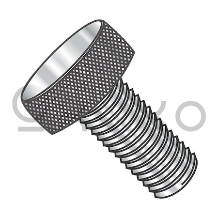 Oxoxo 4-40X7/16 Knurled Thumb Screw Full Thread Aluminum, 100PK 449593