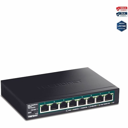 Trendnet 8-PORT GIGABIT EDGESMART POE+ SWITCH 61W TPE-TG82ES