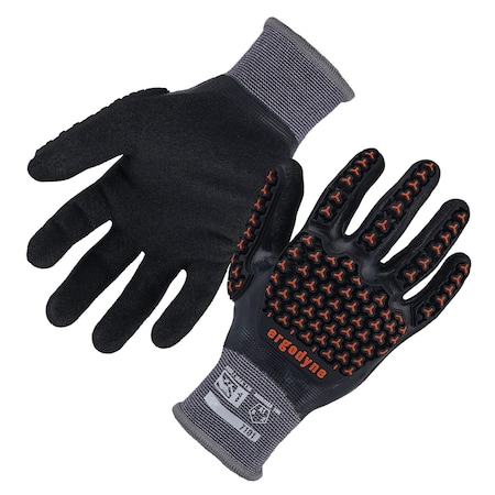 Ergodyne M Black Full Nitrile Dipped Impact Gloves 7101