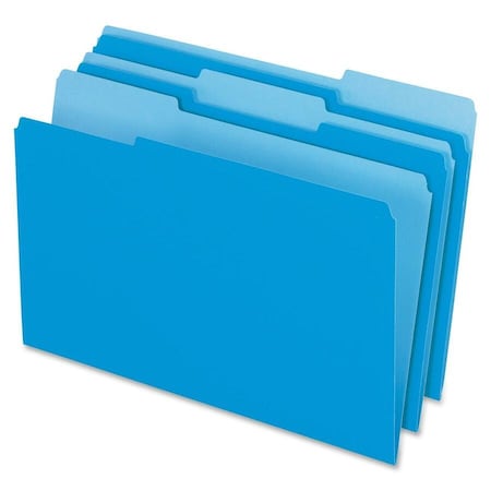 Tops Business Forms Pendaflex, COLORED FILE FOLDERS, 1/3-CUT TABS, LEGAL SIZE, BLUE/LIGHT BLUE, 100PK 15313BLU