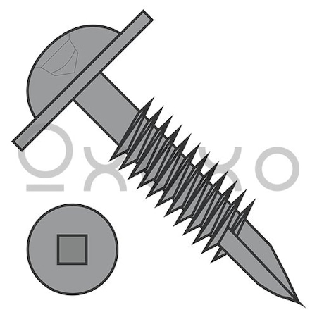 Oxoxo 7-18X1 1/4 Square Round Washer Pocket Hole Face Frame Fine Thread Type17 Partial Thrd Plain, 8000PK 569204