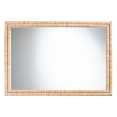Bali & Pari Canan Grasscloth Mirror with Handwoven Rectangle Frame 266-14556-ZORO