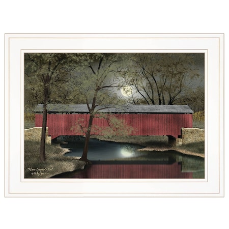 Homeroots Warm Summers Eve 1 White Framed Print Wall Art 404454