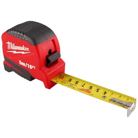 Milwaukee Tool Tape Measure, 16 ft L Blade SAE 48-22-1717
