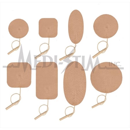 Infiniti Medi - Stim  2 in. X 2 in. Sq., Pigtail Tan Cloth, Reusable Electrodes 4 Per Pkg IN335419