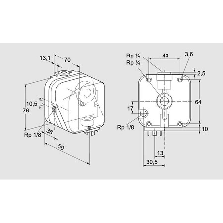 Honeywell Kromschroder SW, PRESS, GAS, DG 10U 5N KS84447314