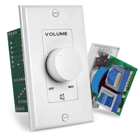 Pyle Pyle Home Wall Mount Volume Control Knob, Flush In-Wall Plate, Rotary Style, 20-20kHz Freq Response PVC1