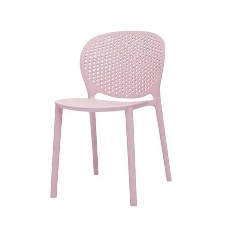 Homeroots Set Of Four Pink Heavy Duty Plastic Juvenile Chairs, 4PK 554665