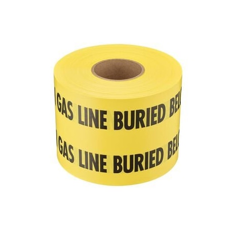 Empire Level CAUTION GAS LINE BURIED BELOW -Non Detectable Yellow Utility 811 Tape  6in x 1000ft 22-214