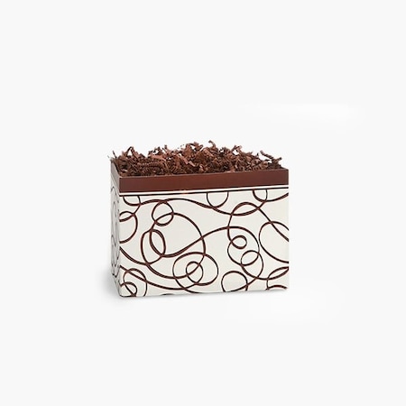 Nashville Wraps Chocolate Drizzle Basket Box, Small 6.75x4x5, 6PK CDS