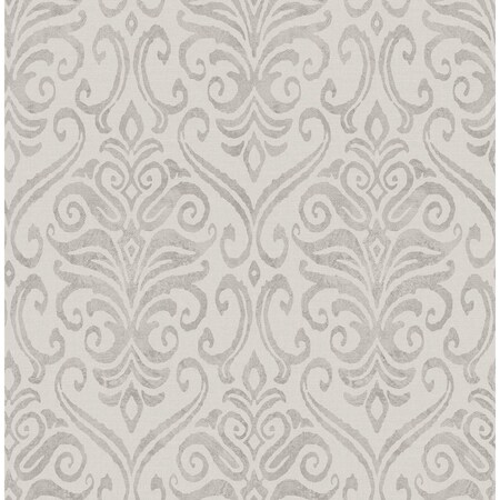 Chesapeake Adavu Grey Damask Wallpaper 4148-27439