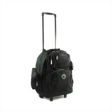 Transworld 738131-BLK Roll-Away Deluxe Rolling Backpack- Black 738131/BLK