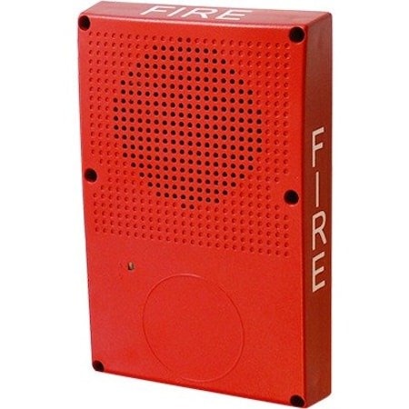Edwards Signaling Outdoor Speaker Strobe, Marked Fire, Red WG4RF-SVMHC