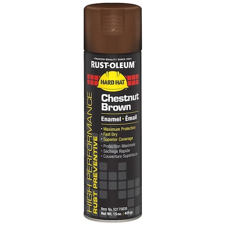 Hard Hat 15 Oz Rust-Oleum Brands Chestnut Brown Enamel Spray Paint V2175838