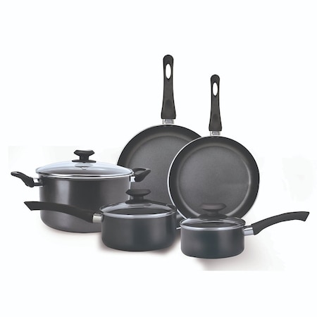 Ecolution Elements Series Cookware Set, Aluminum, Gray, 8-Piece EEGY-1208