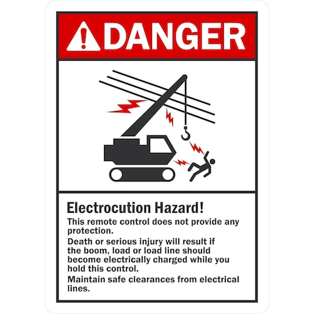 Lyle Electrocution Hazard!, 5x7, Non-Reflective, White G-16911-ND_5x7