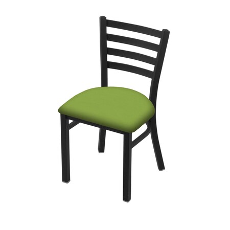 Holland Bar Stool Co 400 Jackie 18" Chair with Black Wrinkle Finish and Canter Kiwi Green Seat 40018BW009