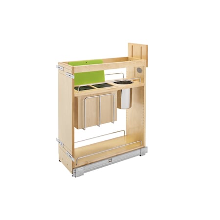 Rev-A-Shelf Maple Wood; Steel; Plastic, Natural Maple, 8.75 in W, 25.5 in H, 21.63 in D 448KB-BCSC-8C