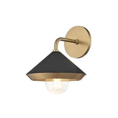 Mitzi Marnie 1 Light Wall Sconce 8.5 In. Aged Brass/Black H139101-AGB/BK