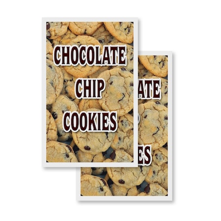 Signmission Chocolate Chip Cookies, Vinyl Decals Only 24 Inch x 36 Inch, Vinyl Decal, 2PK DSB-2436-2PACK-Chocolate Chip Cookies